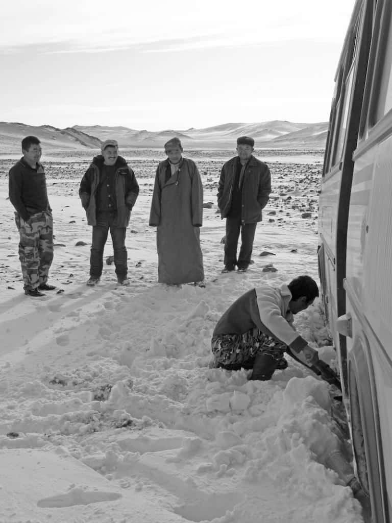 蒙古零下15度的那个等待的背影